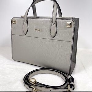 Furla gray leather handbag